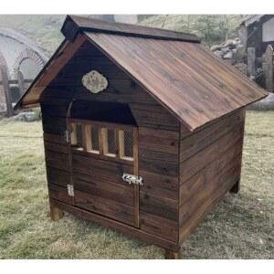 실외 사계절 단열 펫하우스 없음 개집 펫하우 회색 방수 야외 원목