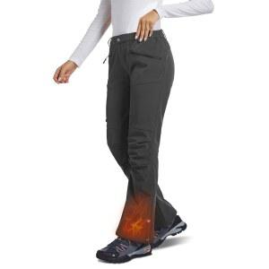 여성 스노우 스키 겨울 플리스 방풍 아웃도어 스노보드 안감 플레어 단열 방수 팬츠 하이킹 소프트쉘