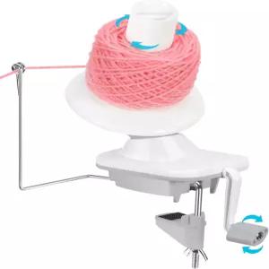 크로치팅용 연회색 원사 와인더 - 손으로 크랭크하는 볼 깔끔한 케이크 스피너 롤러 및 뜨개질 액세서리