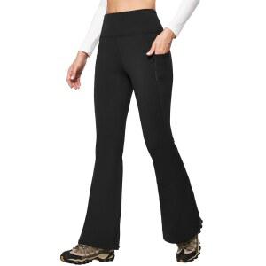 IUGA 플리스 겨울 여성 포켓 방수 플레어 바지 부츠컷 등산 보온성 레깅스 안감