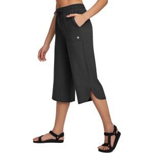 발레프 여성 카프리 루즈 레그 경량 사이즈 스웨트 UPF50 팬츠 하이킹 플러스 와이드 워킹 캐주얼 드라이