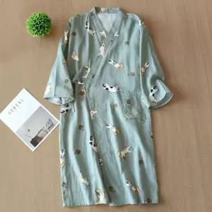 반팔 남성용 바스 목욕가운 민트 로브 사우나