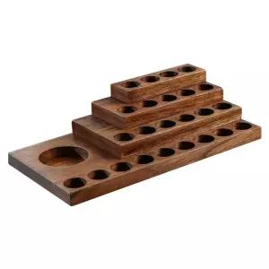 아로마 오일 거치대 수납 트레이 회전 18칸 램프 뷰티 오일병 선반