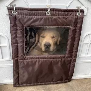 대형견 하우스 개집 바람막이 삼면 도어 방풍막 방풍커튼 펜스 외풍차단