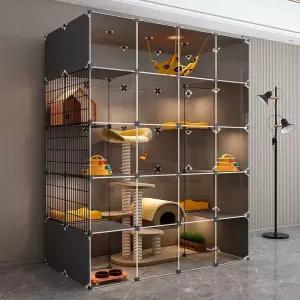 초대형 빌라 조립 실내 호텔 공간 놀이터 고양이 장 집 반려묘 원목 애견장 나무