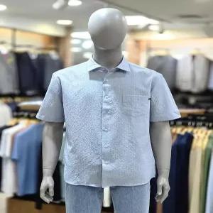 런던포그 세이브존04 폴리 포켓카라 라이트그레이 반팔셔츠 LPA3A22Z[08]