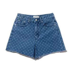 카고브로스 포 우먼 도트 컷오프 데님 반바지 (진청) - black 112123