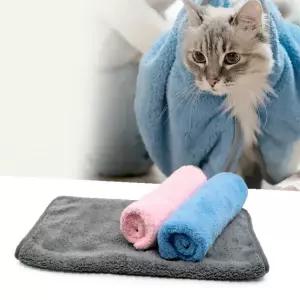 고급 초극세사 펫타올 강아지 고양이 목욕 수건 애견 타월 흡수력