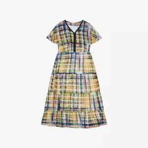 [베스띠벨리]페이즐리케이프쉬폰원피스 BKOAF2551YEP_YS