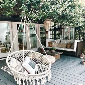 그물그네 야외 의자 발코니 시트쿠 로프 해먹 페브릭 액세서리 그네 펜션 다용도 공중 원형