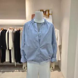 시스루 배색 하이넥 블루종 점퍼 (BS4B0JP611/블루스카이)_DG