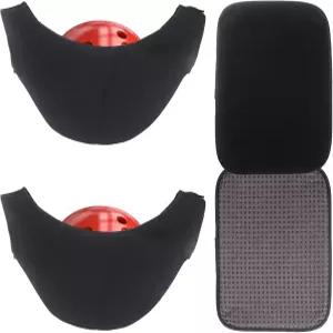 KMnop 3팩 볼링 볼 타월 키트 10인치 x 8인치 샤미 패드가 포함된 마이크로파이버 시소 백 여성 및