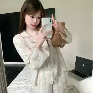 천진반 커버 봄가을 체크 실내복 잠옷세트 파자마 커플 러블리 KUK3