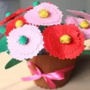 펠트 카네이션 화분 만들기 카드 세트 어버이날 어린이집 유치원 미술 키트