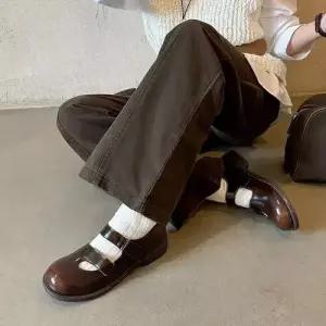 여사친 스트랩힐 신발 윙팁 스틸레토 스트랩 메리제인 슈즈 단화 KS5