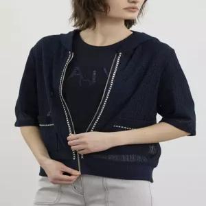 [올리비아로렌]메쉬 후드 가디건 VOBAL4M4431.eic