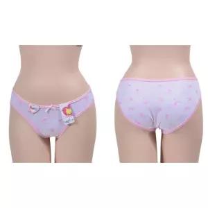 고양이 패턴 여 주니어 순면 삼각 팬티 편안함 신축성 심플 데일리