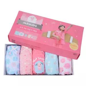 귀여운 여아 키즈 순면 삼각 팬티 5종 세트 편안함 아동 고등학생