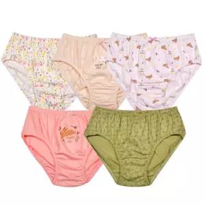 프릴 밴딩 여아동 순면 삼각팬티 5종 세트 초등학생 속옷 이너 깔끔