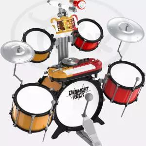 어린이집 마이크 피아노건반 드럼 의자세트 키카 악기완구