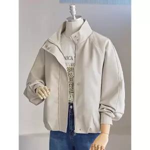 [하프클럽/]하이넥 레더 블루종 점퍼_T2603JP009A