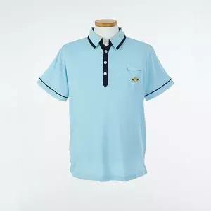 [하프클럽/]교복몰 블랙라인카라 하늘색 생활복 (시흥중) 교복 학