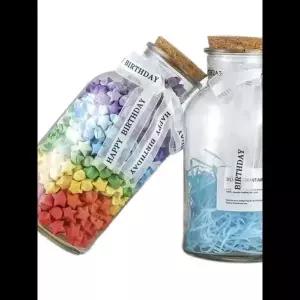 호환  창의적인 행운의 별 유리병 완성된 종이 별 수제 소원 병 코르크 뚜껑 빈 병 DIY 모던 멀리스트 홈