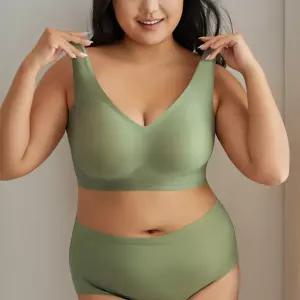 윙크핑크/빅사이즈 심플 심리스 브라팬티세트/A컵 부터 F컵까지/큰가슴