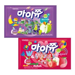 크라운제과 마이쮸 대용량 포도사과 720gx1개+딸기리치 720gx1개