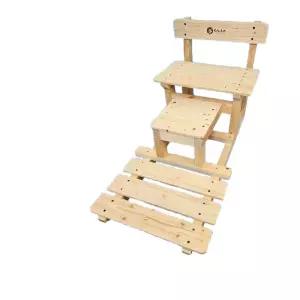 원목 눈썰매 의자형 레트로썰매 겨울 야외 놀이용 튼튼 목재 스노우썰매