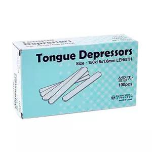 내과 혀누르개 나무 일회용설압자 100개입 왁싱 병원도구 진료 스틱