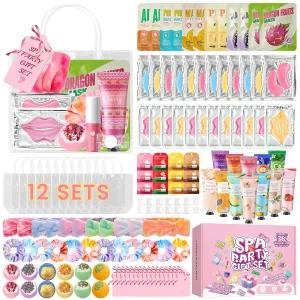 136 PCS 파티 마스크 립밤 핸드 크림 페이스 스킨케어 풋 스파 목욕 폭탄 헤드밴드 학사 은퇴 졸업 우정