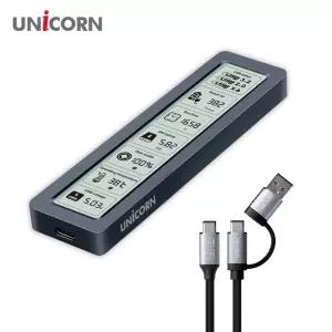 유니콘 스마트LCD 알루미늄 M.2 NVME SSD외장하드케이스 USB3.2Gen2 10Gbps A+C타입젠더 MSD-L50 외부 저장