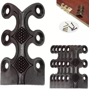 스키팅 보드 코너 프로텍터 솔리드 황동 베이스보드 빈티지 금속 테이블 둘레 커버 안전 브래킷 블랙*5Pcs