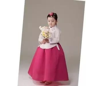 (올핀)여아한복 은설수당의 베이지 진달래