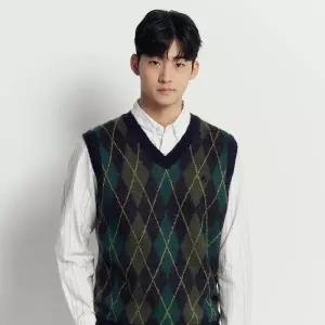 {백화점 정품} 빈폴 멘 [FW25]아가일 베스트 - 네이비 :BC5X51C54R