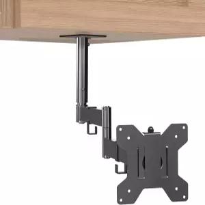 13~27인치 싱글 모니터 및 소형 TV 마운트 높이 조절 가능한 롱 익스텐션 암 Max VESA 100x100 블랙