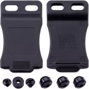 KYDEX 건 홀스터 및 나이프 시스용 XCLIP IWB 벨트 클립 부착 - (허리 밴드 내부) 미국산 조절 가능한 구멍