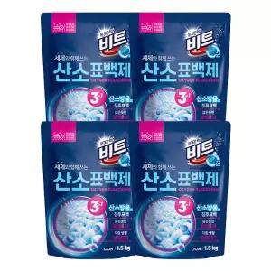 비트 O2 산소 표백제 1.5kg, 4개