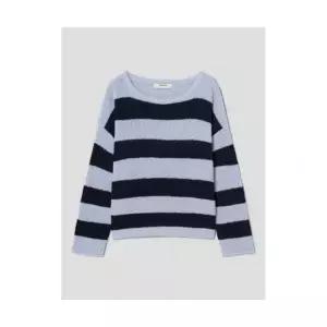 8SECONDS 루즈핏 스트라이프 보트넥 풀오버 블루 109904
