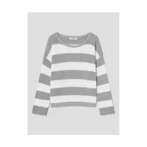 8SECONDS 루즈핏 스트라이프 보트넥 풀오버 라이트 그레이 109915