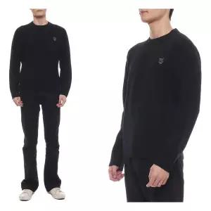 [매장정품] [메종키츠네(잡화)]24FW 남성 볼드 폭스헤드 패치 울 니트 (NM00805KT1006 P199 24F)