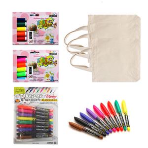 6색 10색 12색 패브릭마카/무지에코백/가방꾸미기