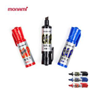 모나미 매직캡 사각닙 검정 빨강 파랑 12개입