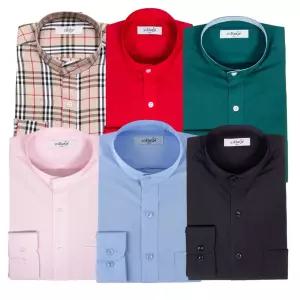 국내산 차이나 카라 남자 긴팔 정장 셔츠 남성 드레스 남방 캐주얼 체크 스트라이프 차이나넥