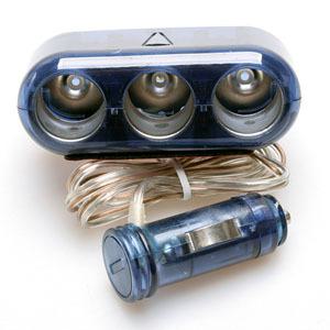 누드 3구 멀티소켓 / 차량용 멀티 시거잭/야간무드 LED/핸드폰/네비게이션/MP3/PMP/아이폰/스마트폰/휴대폰/안드로이드/블랙박스 용 파워포트