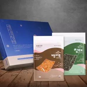 국내산 청태 뱅어포 고추장 양념구이 광주리세트 2호 매운맛 / 뱅어포6봉+청태6봉