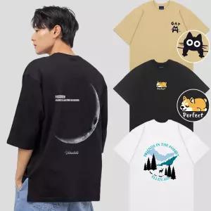 [40%즉시할인] 엘런아시 신상 리버풀/7부/오버핏 반팔 티셔츠 외 80종 남녀공용 빅사이즈 4XL까지 면티