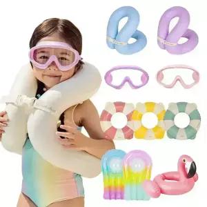 스윔어바웃 유아 아쿠아슈즈 넥튜브 플라밍고 구명조끼 물놀이 고글 파도타기 모음