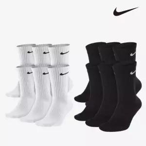 나이키 정품 스우시 에브리데이 3+3 6팩 크루삭스 스포츠 양말 중목 장목 SX7664-100